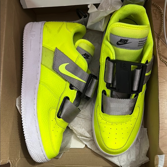 Neon Yellow Air Force Ones - Picture 1 of 7